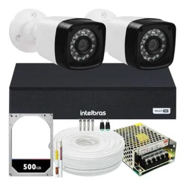 Imagem de Kit Cftv 2 Câmeras Segurança Full Hd 1080p 2mp Dvr Intelbras