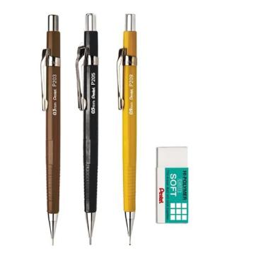 Imagem de Lapiseira Profissional Pentel Sharp 0.5 / 0.3/ 0,9 - Itens