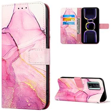 Imagem de Dinglijia Capa para Xiaomi Poco F5 Pro 5G, capa carteira de couro flip com compartimentos para cartões para meninas e mulheres, designs de mármore, capa protetora para celular Xiaomi Poco F5 Pro 5G