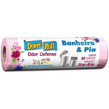 Imagem de Saco Para Lixo Banheiro e Pia Odor Flower 34x40cm 50un - Dover Roll