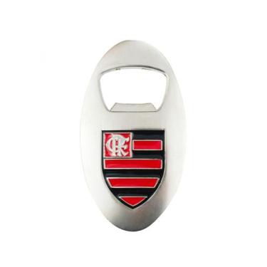 Imagem de Abridor Garrafas Prateado Com Ímã 7.5cm Flamengo - mileno