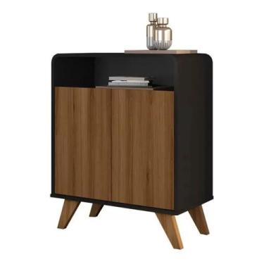 Imagem de Buffet aparador eccos 2 portas, fabrimóveis nature/preto fosco - villa