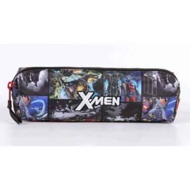 Imagem de Estojo Escolar Infantil Simples DMW 11574 X-Men, Preto