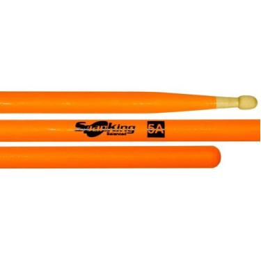 Imagem de Baqueta Spanking Linha Luminosa 5A Clássica Laranja Fluorescente (4113