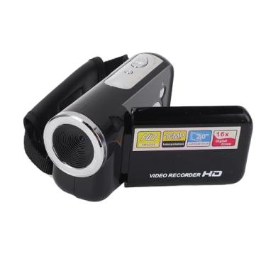 Imagem de Câmera Digital 1080P, Câmera de Vídeo Pequena Compacta de 16 MP Com Zoom Digital de 16X, Anti-vibração, Selfies, Gravação Em Loop, Câmera de Vlogging Com Tela Giratória de 2