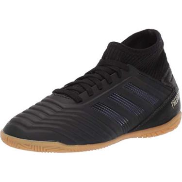 Imagem de adidas Unisex- 193 Indoor Soccer Shoe, Black/Black/Gold Metallic, 3 M US Little Kid