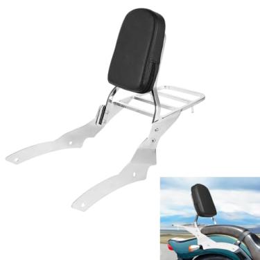 Imagem de DSISIMO Encosto do passageiro Sissy Bar com bagageiro compatível com Yamaha Vstar 650 400 1996-2017 personalizado 1996-2017 Dragstar 650 400 personalizado 2011 2012 2013 2014 2015 2016 traseira Sissy