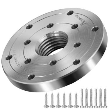 Imagem de Placa frontal de aço para torno de madeira de 10 cm, placa frontal para torno de madeira, placa de face de torno adequada para eixo de 3,5 cm x 8TPI