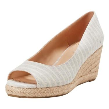 Imagem de Bandolino Sandália feminina Nuri Wedge, Listrado azul claro Multi 451, 39