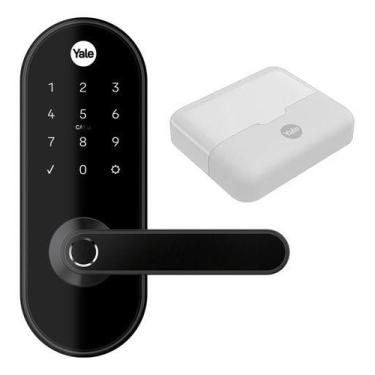 Imagem de Fechadura Eletronica Digital Biometria Tag Resit. Agua Yale