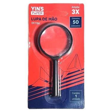 Imagem de Lupa de Mão 50 mm - Ampliação 3X - Ideal para Leitura - Yins, 60mm