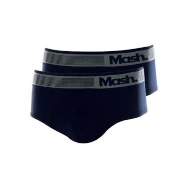 Imagem de Kit com 2 Cueca Slip Mash 713.02, Azul, M