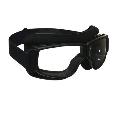 Imagem de Óculos de motociclista sobre óculos com lentes fumê de segurança de policarbonato. Estojo de limpeza de microfibra extragrande incluído