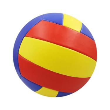 Imagem de Deevoka Vôlei tamanho 5 bola oficial tocar piscina macia brincar de vôlei de vôlei à prova d'água para meninos adultos adultos adolescentes, Amarelo Azul Vermelho