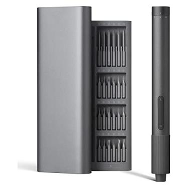 Imagem de Mini Electric Precision Screwdriver,Powerful Magnetic Motor, High Strength S2 Steel Screwdriving Bits,Long Time Working Rechargeable Lithium Battery, LED Lights,Perfect for Phones PC Laptops,Grey