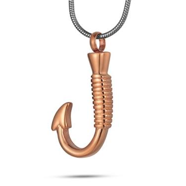 Imagem de FCZDQ Cremação Joias Anzol Memorial Lembrança Cinzas Colar Colar Pingente Urna com Kit de Enchimento