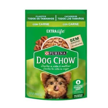 Imagem de Ração Úmida Sachê Dog Chow Cães Filhotes Sabor Carne 100g - NESTLE