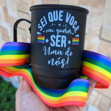 Imagem de Caneca aluminio com tirante - Festeiros, 800ml