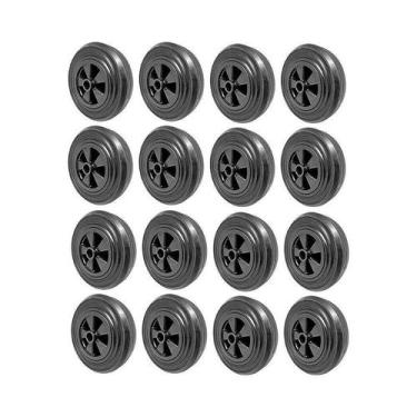 Imagem de Kit 16 un roda container plástico 8 pol 200kg p rodízio - AJAX