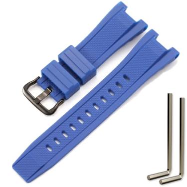 Imagem de MCXGL Pulseira de relógio de substituição compatível com Gshock para Casio GST-210 GST-W110 GST-W100 GST-S110 GST-S100 GST-B100 GST-S300, Fivela preta azul, 26mm, Moderno