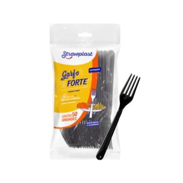 Imagem de Garfo forte preto c/10x50 un. (strawplast) - TAMAROZZI