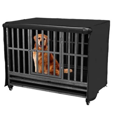 Imagem de Flashine Capa Para Caixa De Transporte Cães 38" Resistente, Durável, Tecido Oxford 600D, À Prova Som, D'Água, Adequada Gaiolas Arame Com Janela Lateral Respirável (Somente Capas)