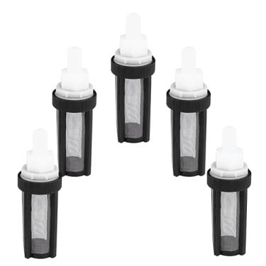 Imagem de Filtro de microbomba de entrada de água de aço inoxidável, 5 peças, filtro durável para submersíveis, fácil instalação para prevenção de lixo, preto