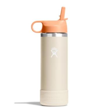 Imagem de Hydro Flask Garrafa de água infantil para escola - Aço inoxidável e isolada com tampa de canudo - 510 g de coco
