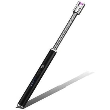 Imagem de Isqueiro Acendedor Elétrico Recarregável de Fogão a Gás, Churrasqueira, Velas, Cozinha, Ponta Flexível, Carregamento USB, 27 cm, Premium (Cores Sortidas)