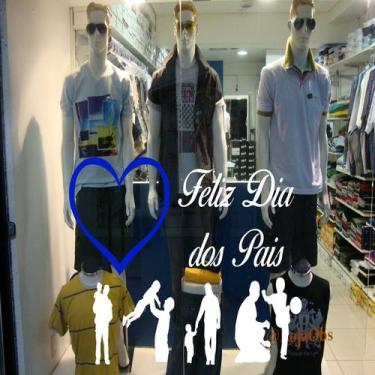 Imagem de Adesivo Para Vitrine Decoraçao Loja Feliz Dia dos Pais - Adesivos_Inov