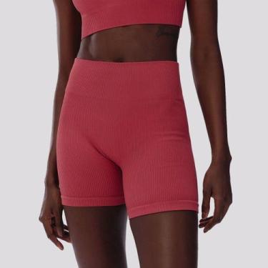 Imagem de Bermuda Hering Ciclista Canelada Feminina Bordô, M