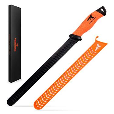 Imagem de Faca de filé KastKing, lâmina afiada G4116 alemã de aço inoxidável 12,7 cm - 22,8 cm, facas de nível profissional para preenchimento e barbatanas, alças antiderrapantes, inclui bainha protetora., Slicing knife - 12''