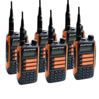 Imagem de Kit 6 Rádios Walkie Talk Baofeng UV16PLUS 10W em VHF e UHF Dual Band R