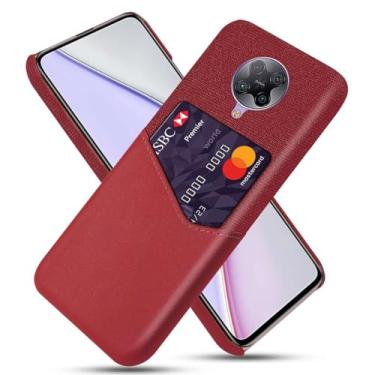 Imagem de Capa para Xiaomi Redmi K30 ULTRA,Tela e tampa de couro PU,Antideslizante,360°cobertura completa à prova de choque com 1 slot de cartão atrás,Prevenção de queda-Red