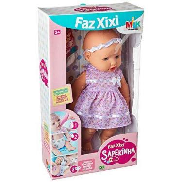 Imagem de Boneca Com Mecanismo Sapekinha Faz Xixi 34Cm. - MILK, Colorido, Sapeki