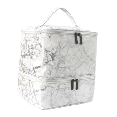 Imagem de FashionCha Estojo para Transporte de Esmaltes, Porta-esmaltes, Bolsa Organizadora de Esmaltes, para Viagem de Esmaltes E Cosméticos para Manicure, Branco