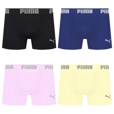 Imagem de Kit 4 Cuecas Puma Boxer Sem Costura Masculina, EG
