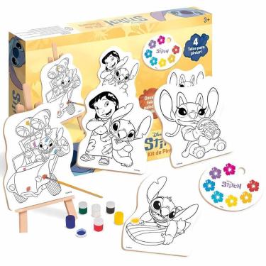 Imagem de Kit De Pintura Infantil Com Cavalete Stitch Disney 4102 Nig