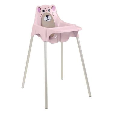 Imagem de Cadeira Para Refeição Infantil Tramontina Teddy Em Polipropileno Rosa Tramontina