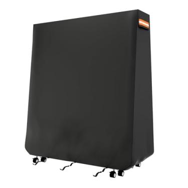 Imagem de EVRBUL Capa de mesa de pingue-pongue para uso externo, impermeável, dobrável, resistente, 420D, à prova de sol, à prova de vento, para mesas dobráveis universais de 2,5 x 1,5 m com bolsa de