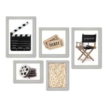 Imagem de Kit Com 5 Quadros Decorativos - Cinema - Filmes - Movie - Sala - 289kq