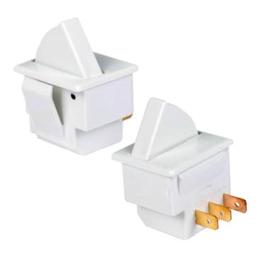 Imagem de 2 interruptores de luz para porta de geladeira, 2 pinos, 1NO1NC 5A, 125 VCA, 2,5 A, 250 VCA, 60 cm, interruptor de geladeira para freezer Magic Chef, compatível com GE Whirlpool, Maytag, Admiral