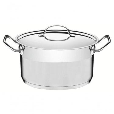 Imagem de Caçarola Funda Tramontina Professional 28cm Em Aço Inox Com Detalhe Satinado