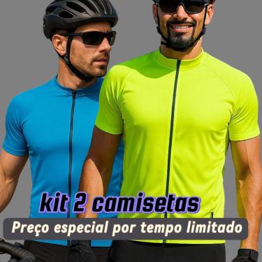 Imagem de Kit 2 Camisas Ciclismo Masculina Bike Dry Zíper E Bolsos-Masculino