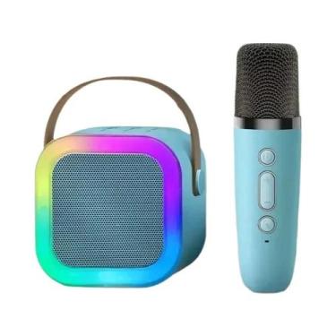 Imagem de Máquina De Karaokê Portátil Bluetooth 5.3 Com Microfones Sem Fio Para 