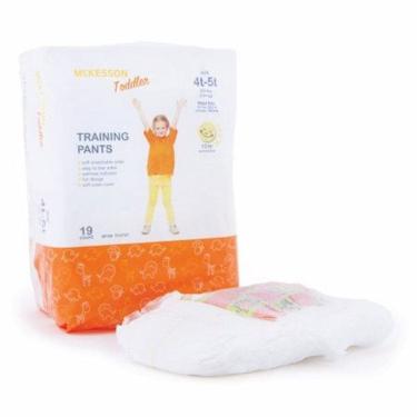 Imagem de Calça de treino infantil unissex McKesson pull on com costuras rasgáveis 4T a 5T capa descartável de absorção pesada de 76 por McKesson (pacote com 2)
