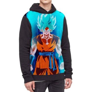 Imagem de Moletom Com Capuz Serie Dragon Ball Goku Ref:129 - smoke, Preto, GG