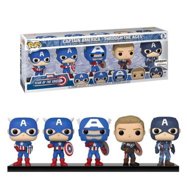 Imagem de Funko Pop Marvel Year of The Shield Captain America Through The Ages 5 Pack