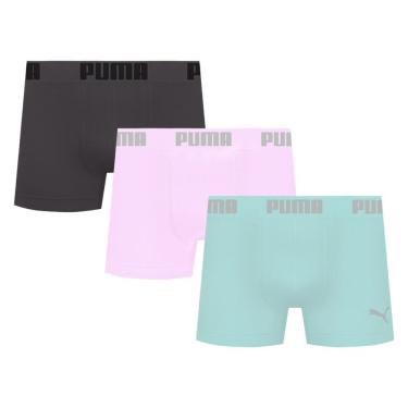 Imagem de Kit 3 Cuecas Puma Boxer Sem Costura Masculina