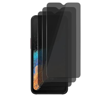 Imagem de UZWZW Pacote com 3 protetores de tela de privacidade para Samsung Galaxy XCover 6 Pro (/ Xcover Pro 2) Vidro temperado privado anti-espião